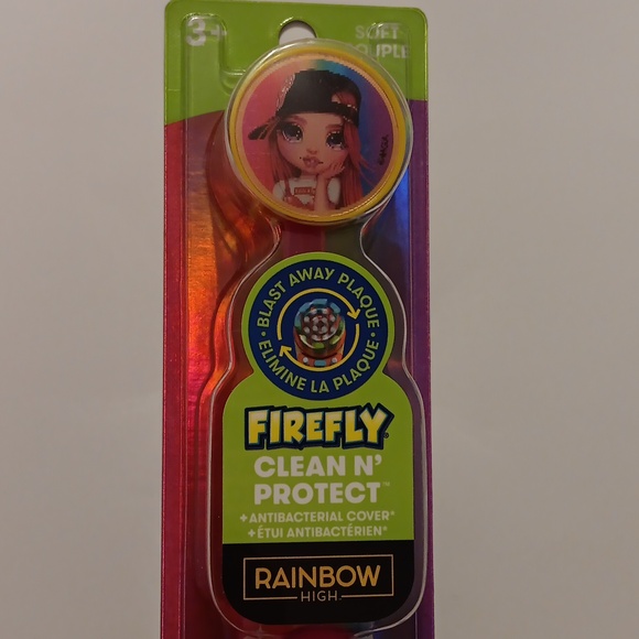 Firefly Clean N' Protect Rainbow High Rotary Power Toothbrush With Cap, Soft - Picture 3 of 11